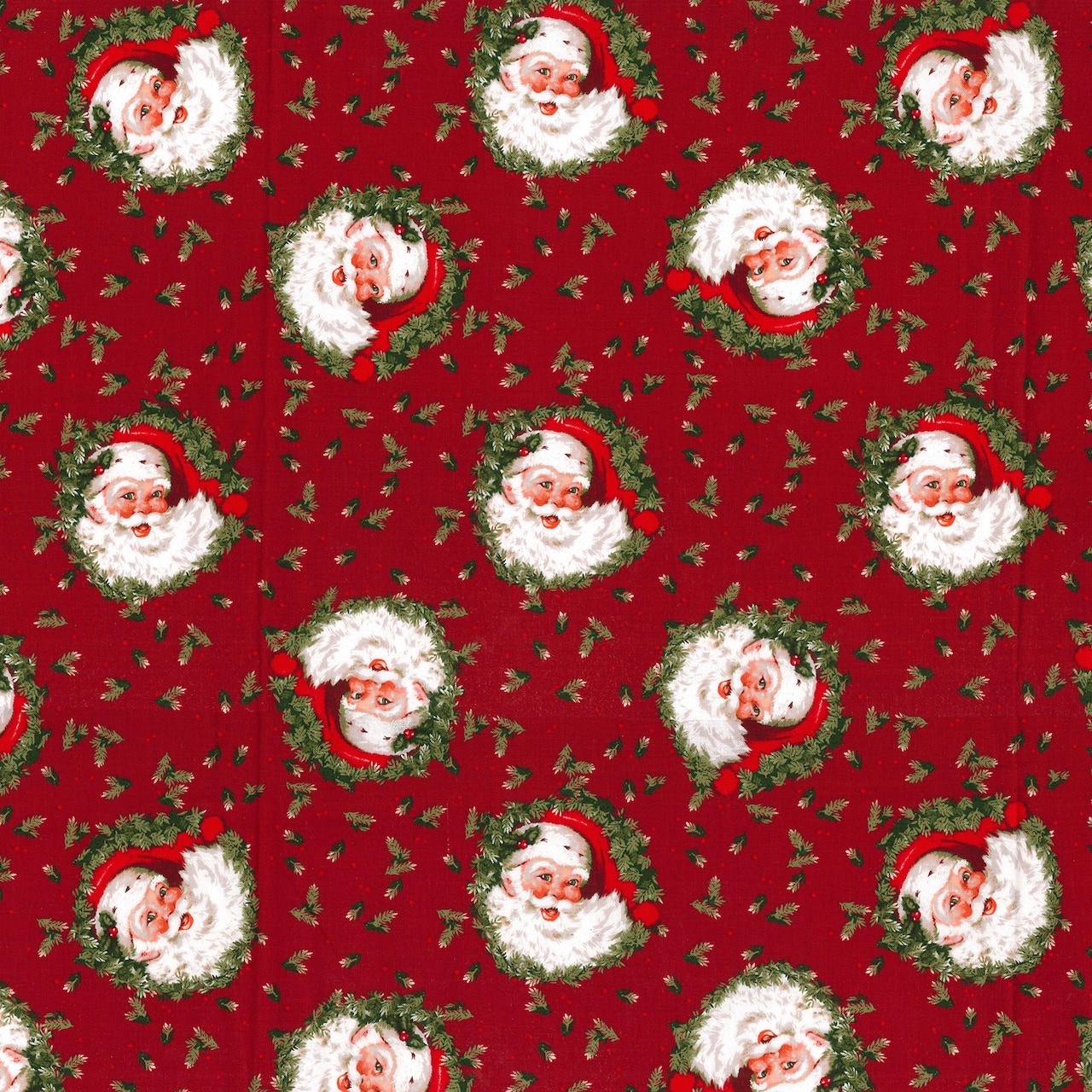 Fabric Traditions Christmas Santa Red Cotton Fabric
